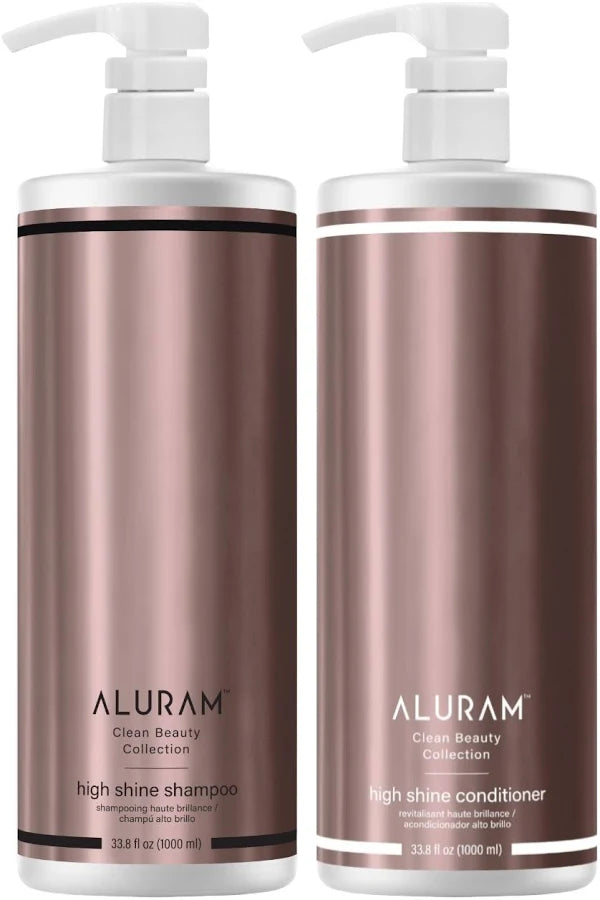 Aluram High Shine Shampoo & Conditioner Set 33.8 oz 2 piece for A Mirror-like Finish & Radiance Boost